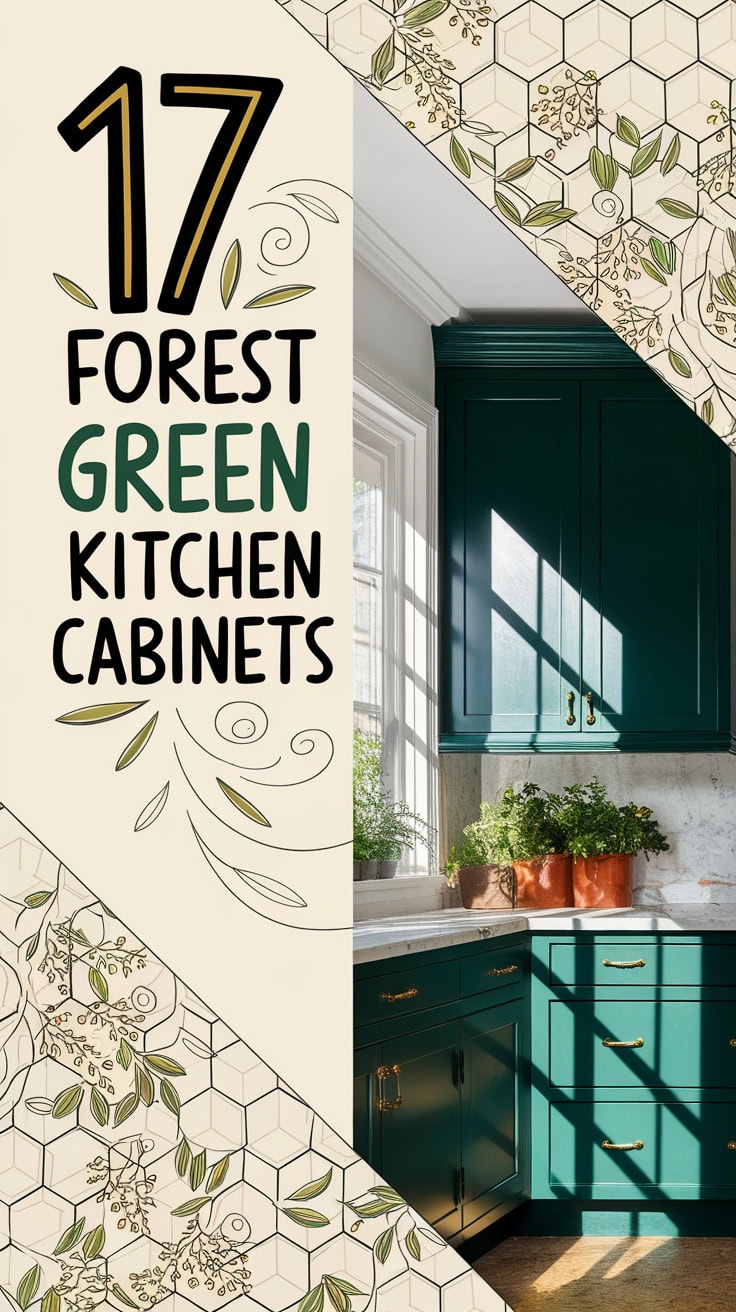 17 Spectacular Forest Green Kitchen Cabinets for Inspired Cooking