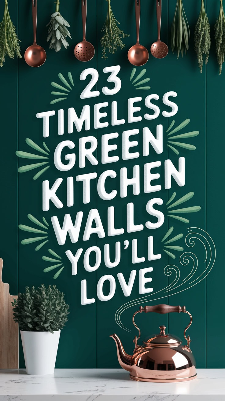 23 Timeless Green Kitchen Walls You'll Love