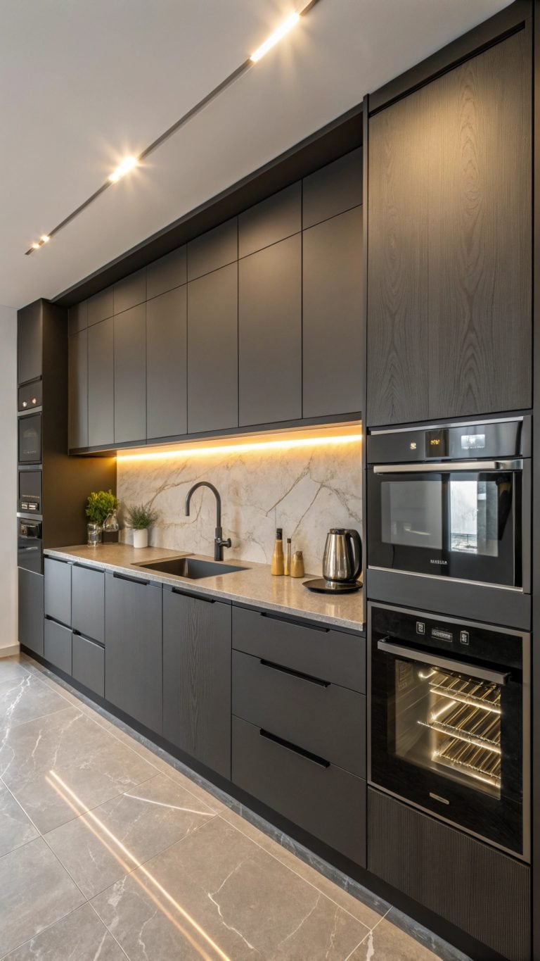 charcoal kitchen cabinet designs