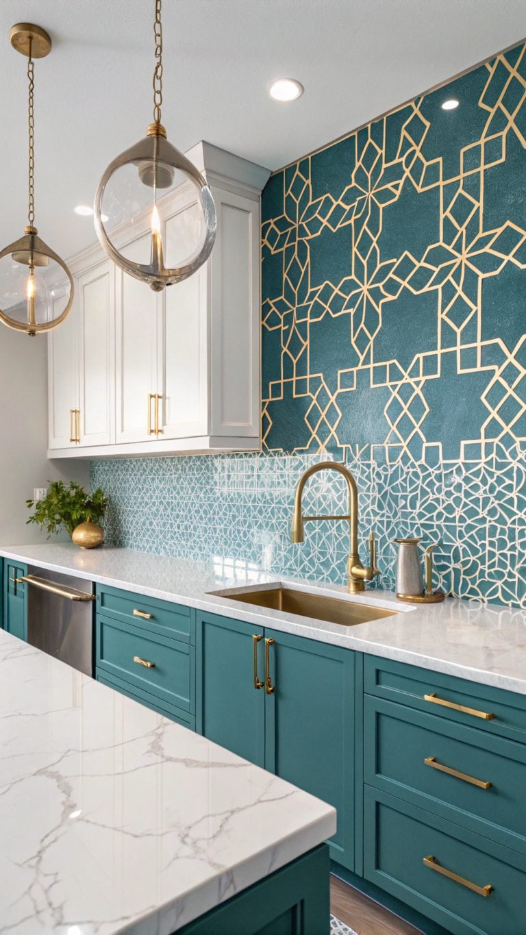 teal kitchen backsplash inspirations