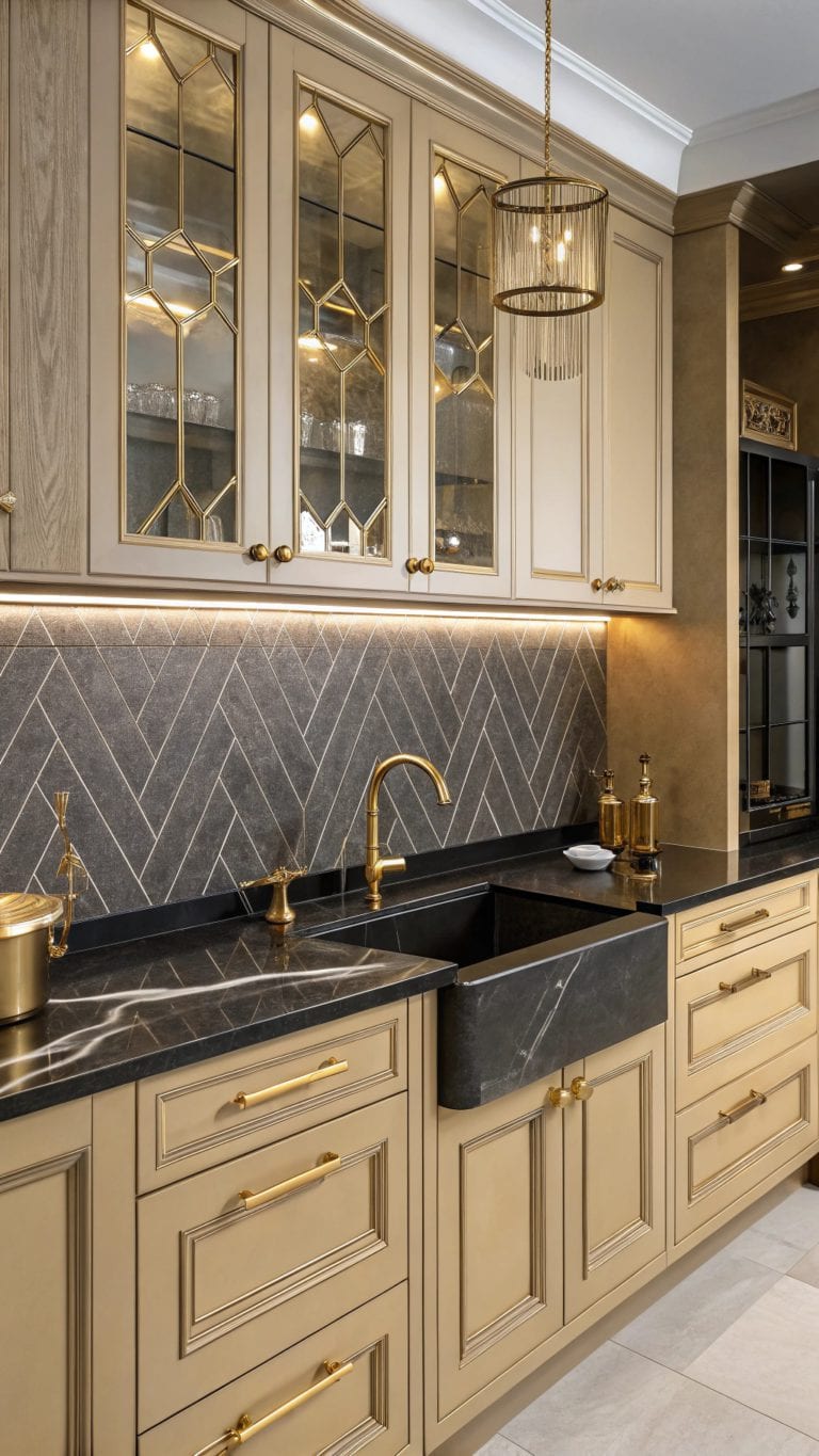 diverse gold kitchen architectures