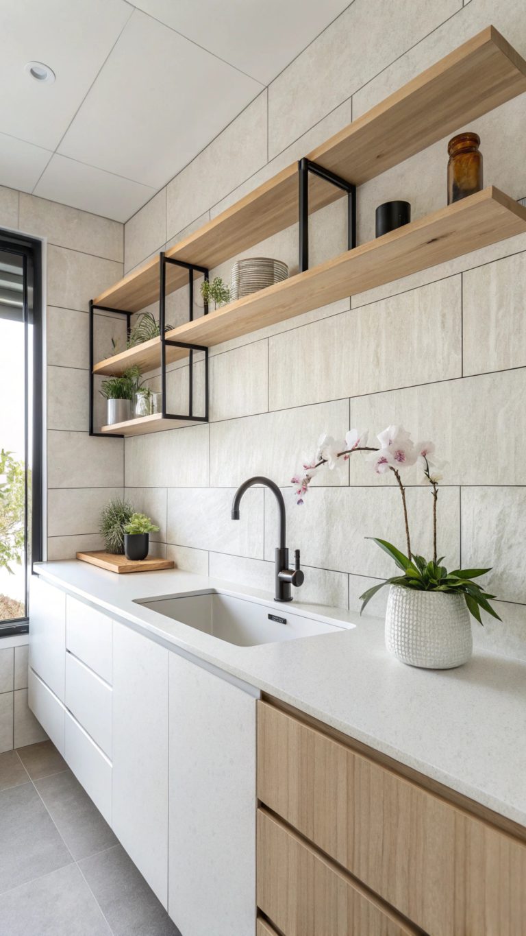 five white kitchen tiles