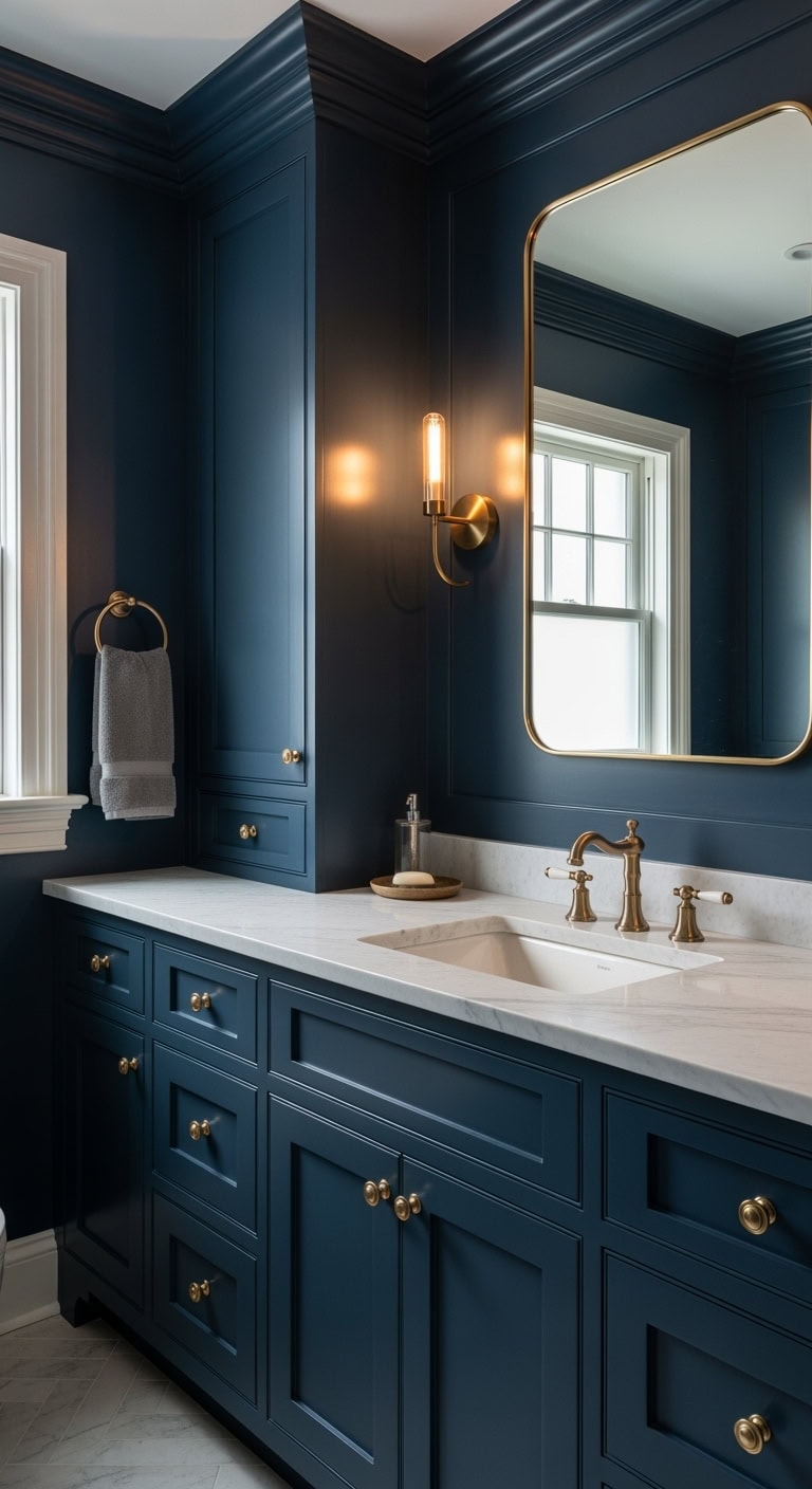 bedroom decor midnight blue bathroom